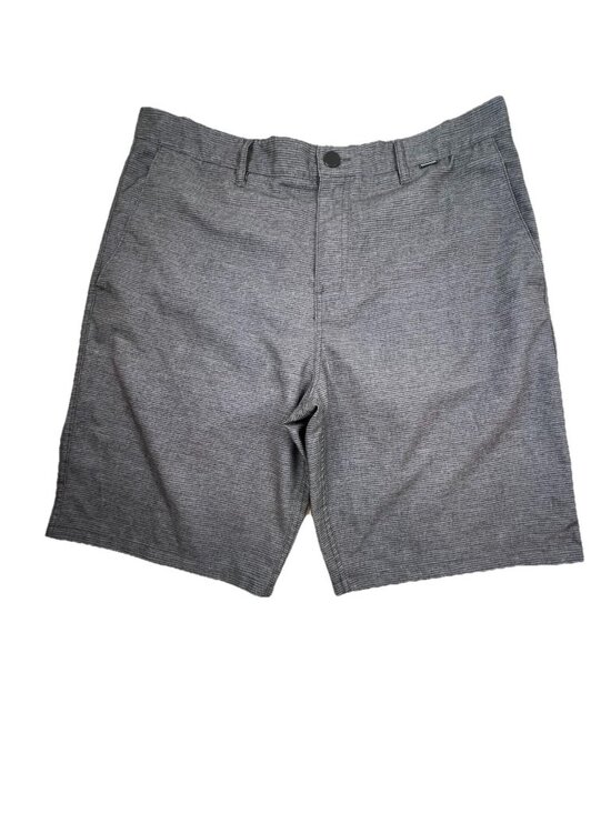 Hurley Shorts Gray Striped Sz 33 Style G5184-00 MWS0005680 9.5” Inseam - Picture 1 of 12